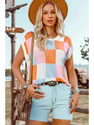 Cheri Color Block Sweater - Green or Orange