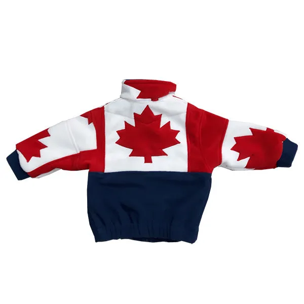 CHILD MAPLE LEAF PATCHWORK BOMBER JACKET NAVY
