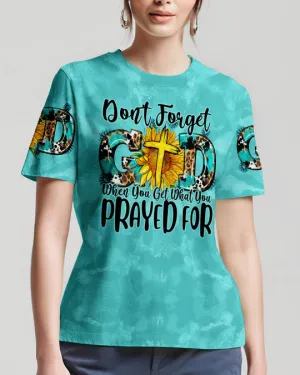 Christianartbag 3D T-Shirt For Women, Don't Forget God Women's All Over Print Shirt, Christian Shirt, Faithful Fashion, 3D Printed Shirts for Christian Women