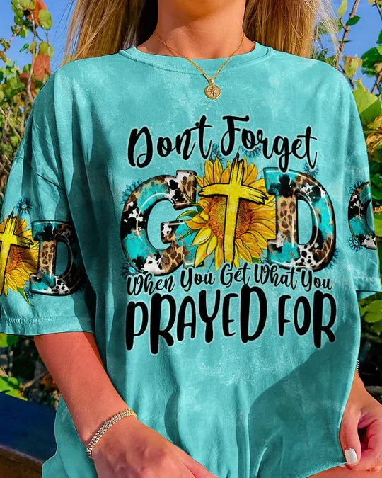 Christianartbag 3D T-Shirt For Women, Don't Forget God Women's All Over Print Shirt, Christian Shirt, Faithful Fashion, 3D Printed Shirts for Christian Women