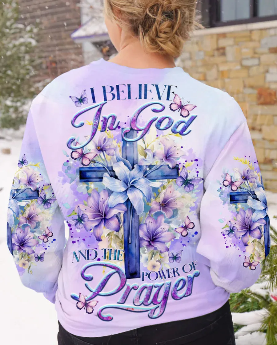 Christianartbag 3D T-Shirt For Women, I Believe In God Women's All Over Print Shirt, Christian Shirt, Faithful Fashion, 3D Printed Shirts for Christian Women, CABDS02271223