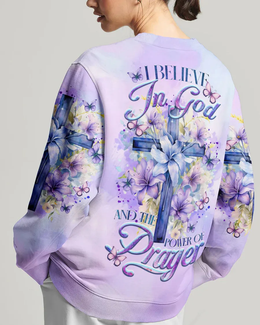 Christianartbag 3D T-Shirt For Women, I Believe In God Women's All Over Print Shirt, Christian Shirt, Faithful Fashion, 3D Printed Shirts for Christian Women, CABDS02271223