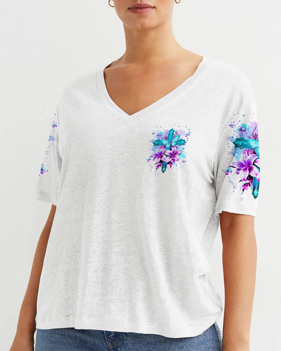 Christianartbag 3D T-Shirt For Women, I Believe In God Women's All Over Print Shirt, Christian Shirt, Faithful Fashion, 3D Printed Shirts for Christian Women, CABDS06261223