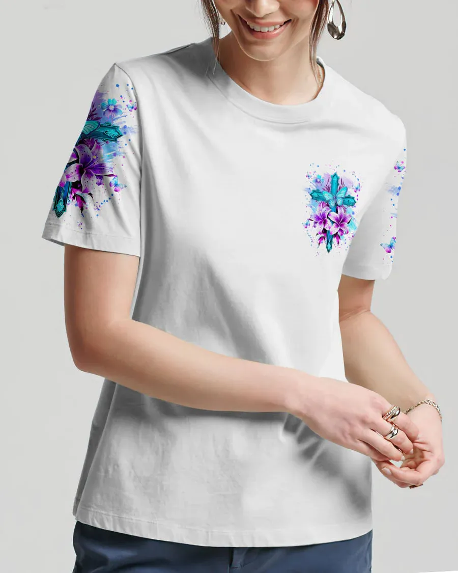 Christianartbag 3D T-Shirt For Women, I Believe In God Women's All Over Print Shirt, Christian Shirt, Faithful Fashion, 3D Printed Shirts for Christian Women, CABDS06261223