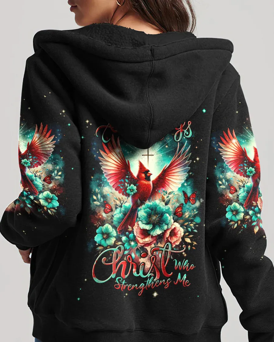 Christianartbag 3D T-Shirt For Women, I Can Do All Things Through Christ Cardinal Women's All Over Print Shirt, Christian Shirt, Faithful Fashion, 3D Printed Shirts for Christian Women, CABDS01271223