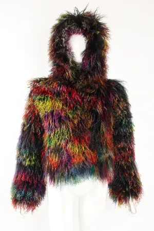 Chubby Rainbow Mongolian Fur Jacket