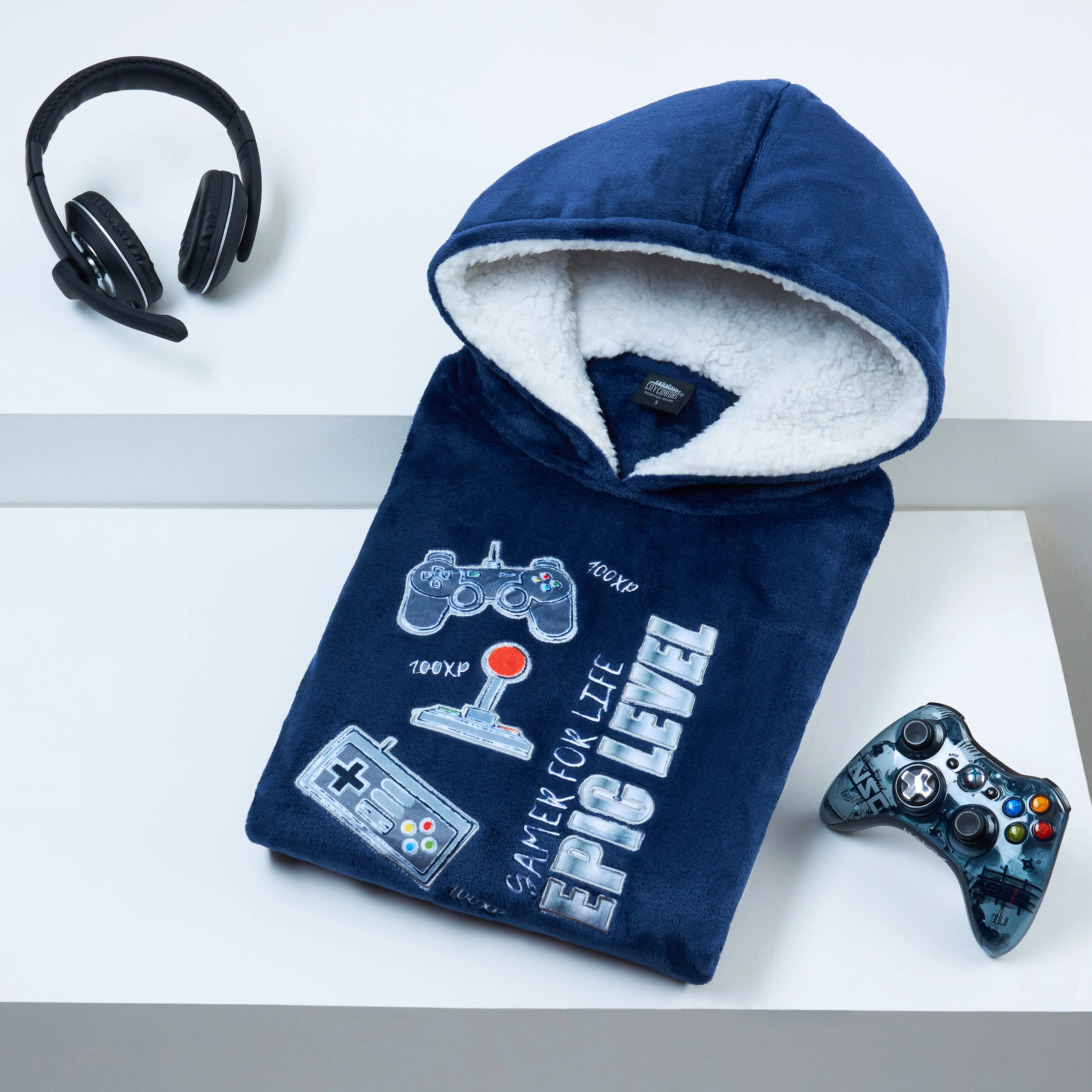 CityComfort Hoodie For Boys, Fleece Oversized Hoodie Blanket