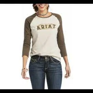 CL10037526 Womens Ariat Aztec Baseball Tee