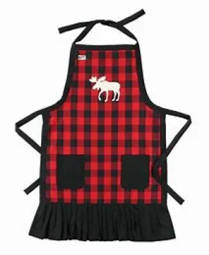 CLAP140 Apron - Plaid,  Moose