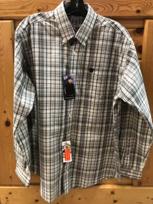 CLMTW1105234-S-Grn/Pple Mens Cinch L/S Plaid