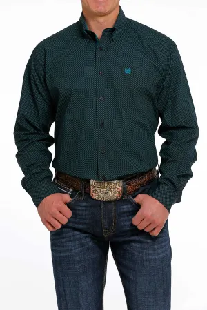 CLMTW1105495 Black/Blue Mens Cinch L/S Shirt Print