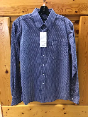 CLMTW1343089-S-Blue Cinch Shirt L/S Modern Fit Diamond