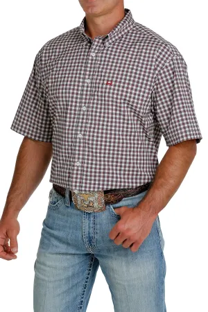 CLMTW1704085-M-Blu/Rd Cinch S/S Shirt ArenaFlex Plaid