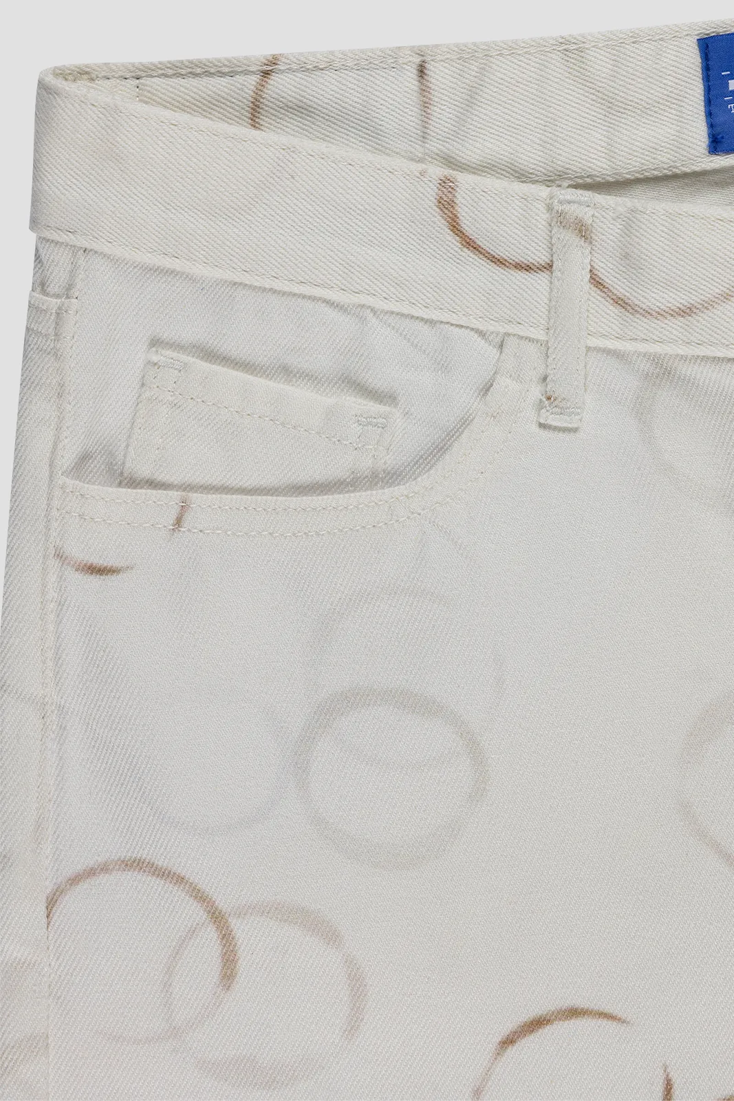 Coaster Pants Off White & Brown