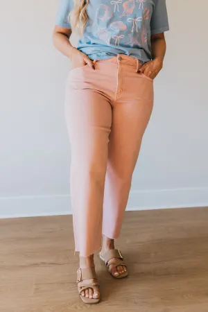 Colorful Days Wide Leg Jeans - Silver Pink