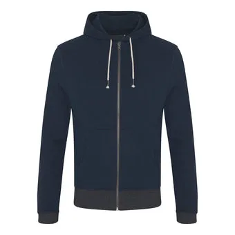 Contrast Zipped Recycled Hoodie