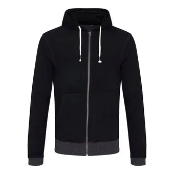 Contrast Zipped Recycled Hoodie