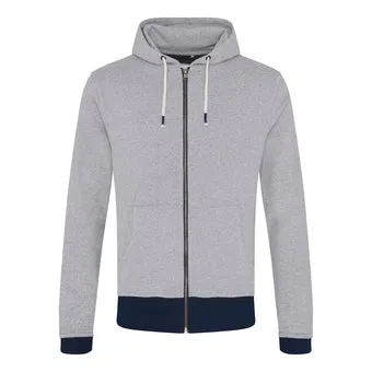 Contrast Zipped Recycled Hoodie