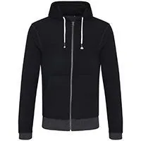 Contrast Zipped Recycled Hoodie