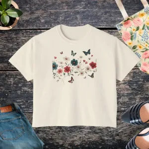 Cool Flowers Boxy Tee for Effortless Style