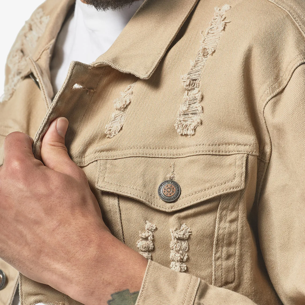 CopperRivet Khaki Denim Jacket