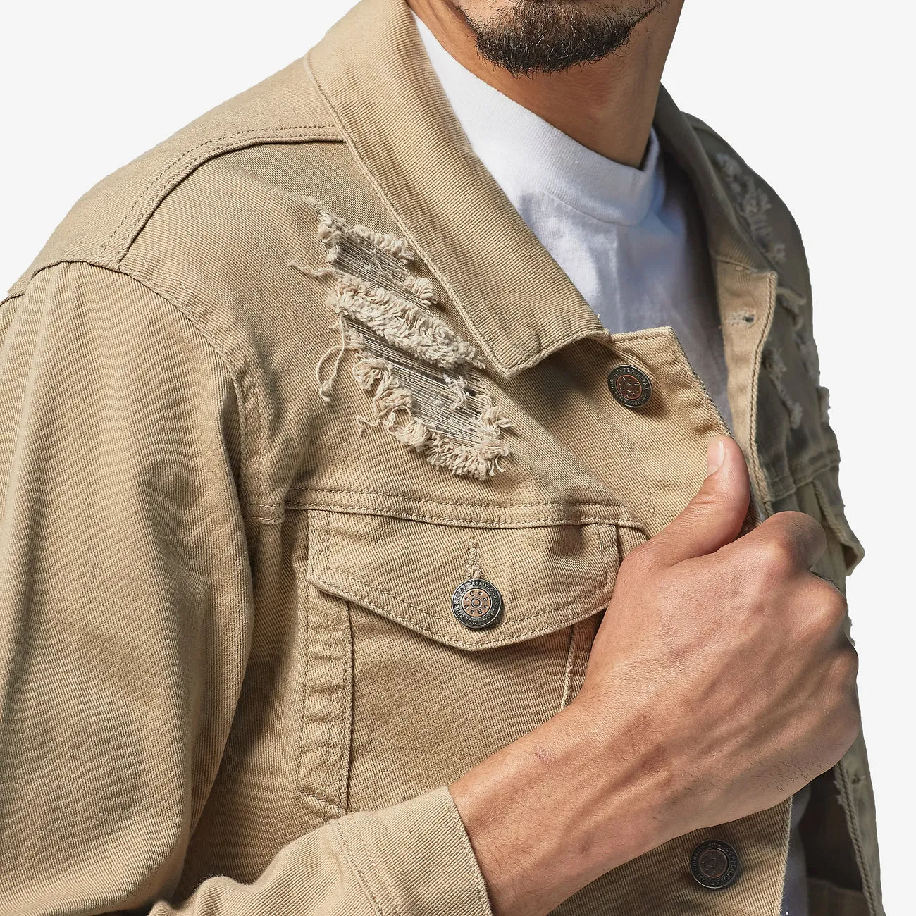 CopperRivet Khaki Denim Jacket