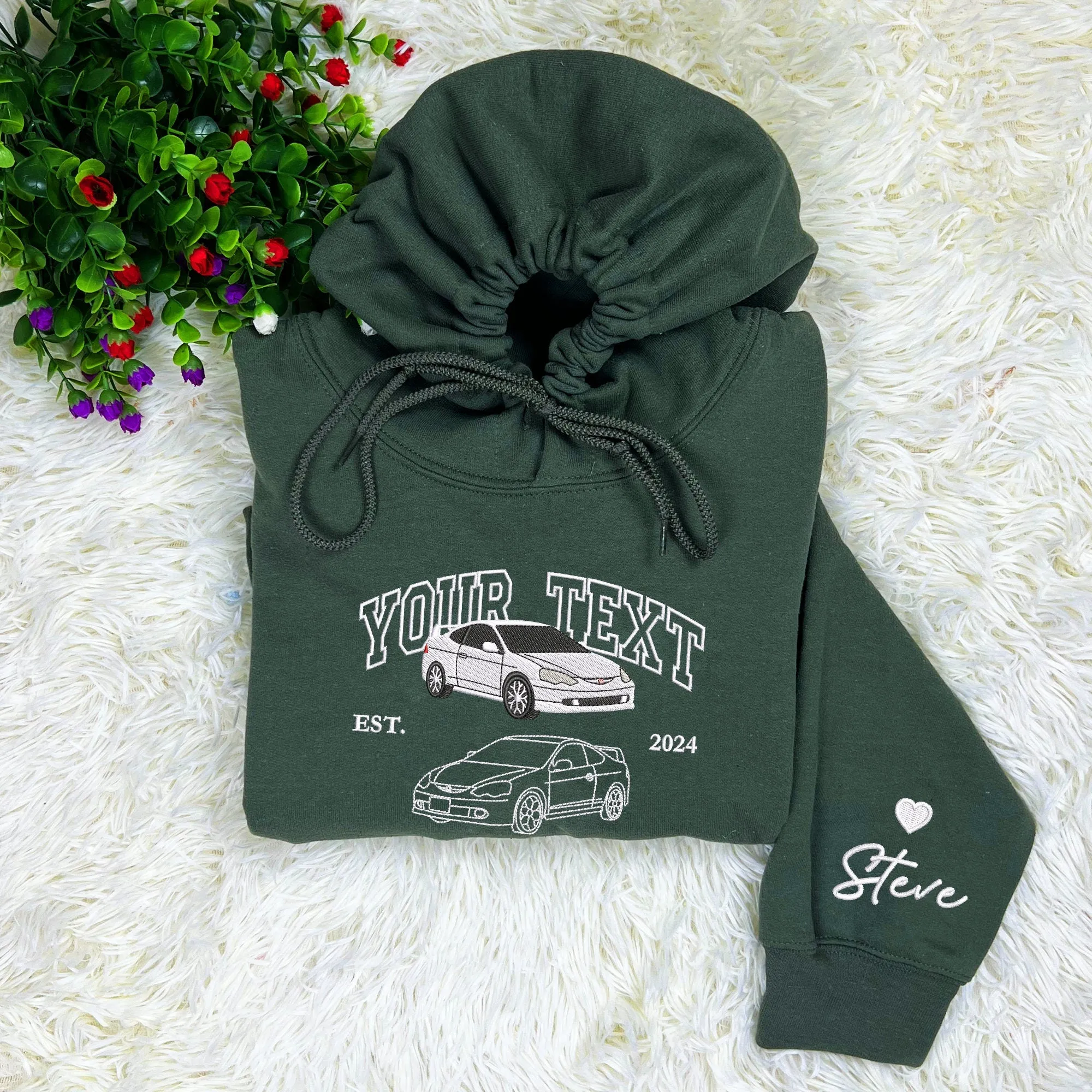 Custom Embroidered Car Hoodie