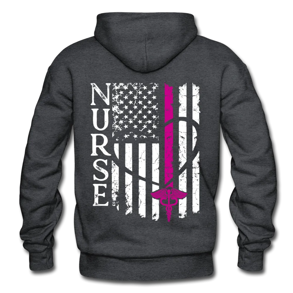 Custom Nurse Flag Gildan Heavy Blend Adult Hoodie