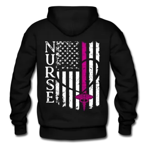 Custom Nurse Flag Gildan Heavy Blend Adult Hoodie
