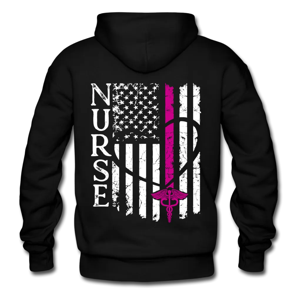 Custom Nurse Flag Gildan Heavy Blend Adult Hoodie