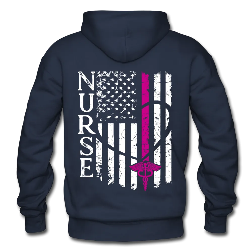 Custom Nurse Flag Gildan Heavy Blend Adult Hoodie