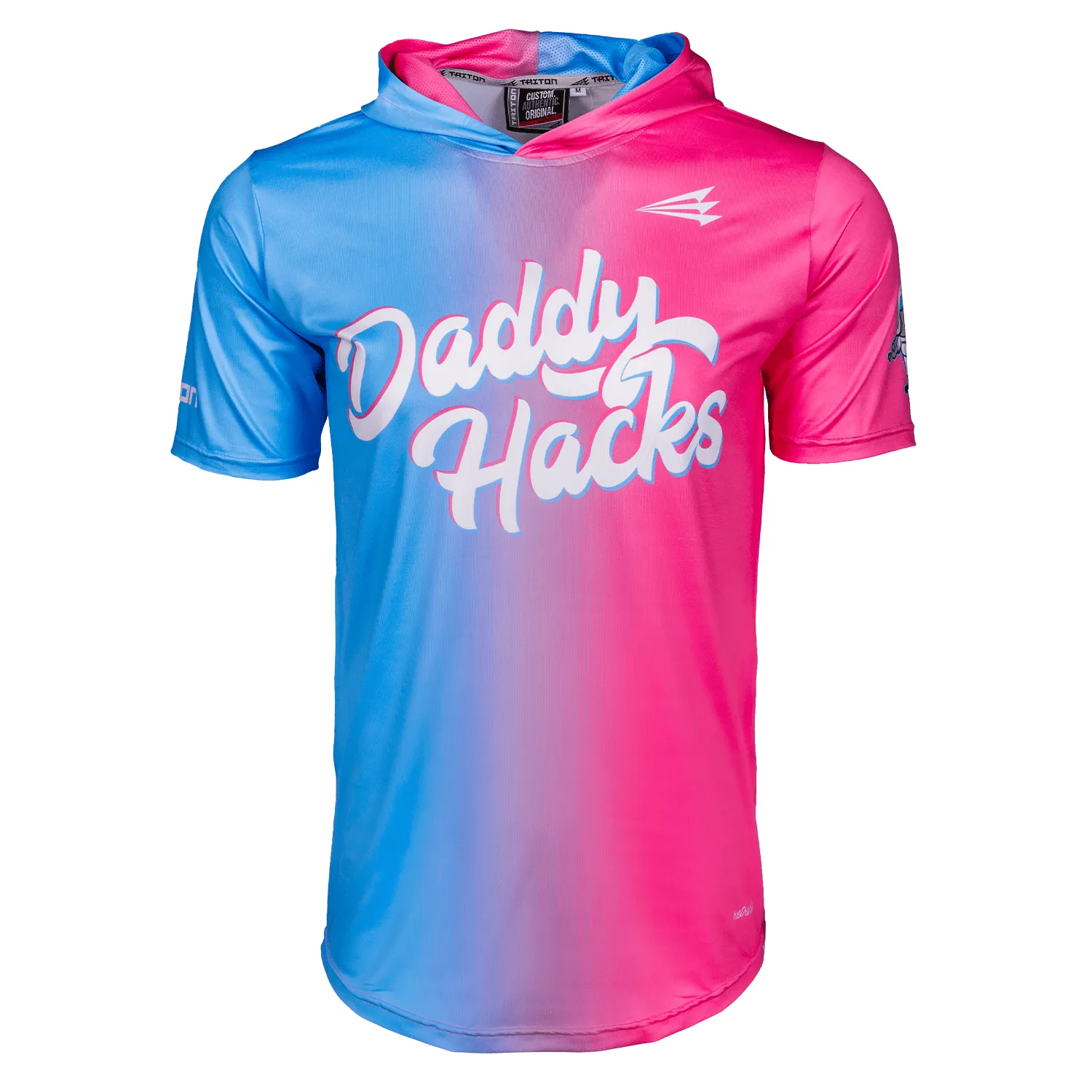 Daddy Hacks Baseball Pro Premier Short Sleeve Cotton Candy Hoodie