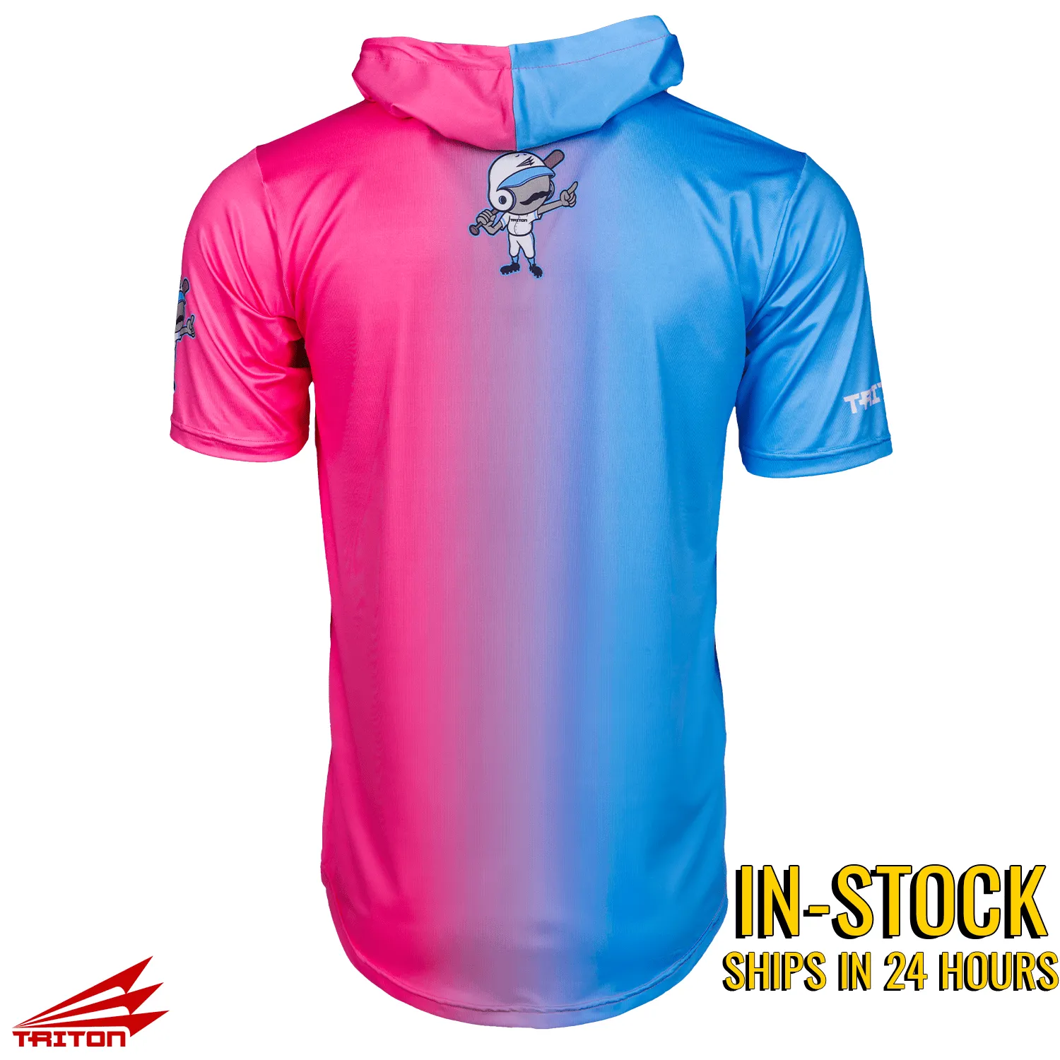 Daddy Hacks Baseball Pro Premier Short Sleeve Cotton Candy Hoodie