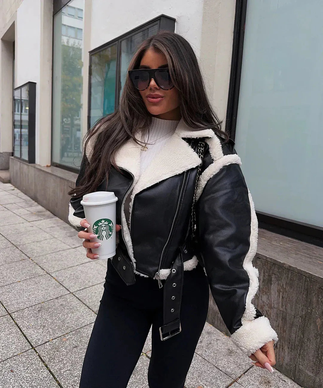 Daria with black teddy fur
