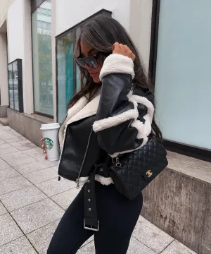 Daria with black teddy fur