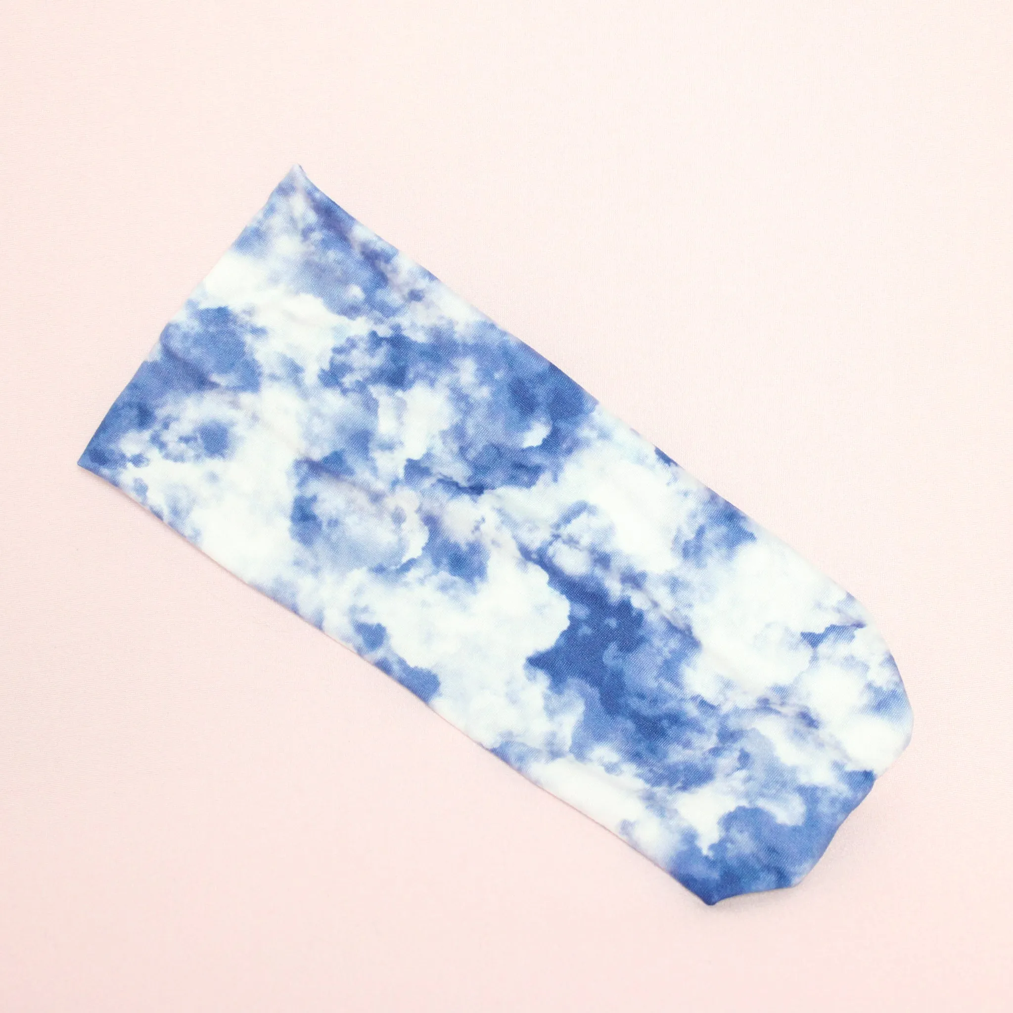 Dark Blue and White Stretch Headband