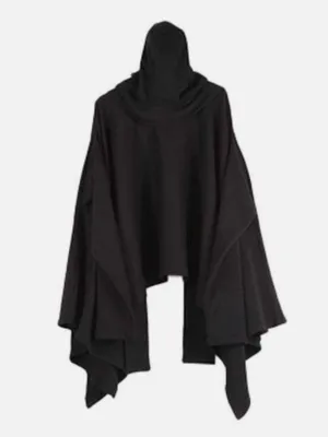 Dark Style Detachable Hat Cloak Hoodie