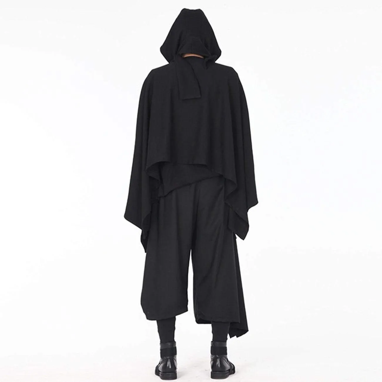 Dark Style Detachable Hat Cloak Hoodie