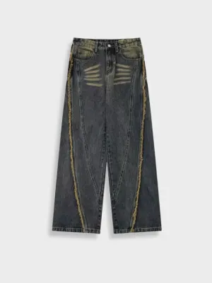 DCRB Distressed Washed Denim Jeans