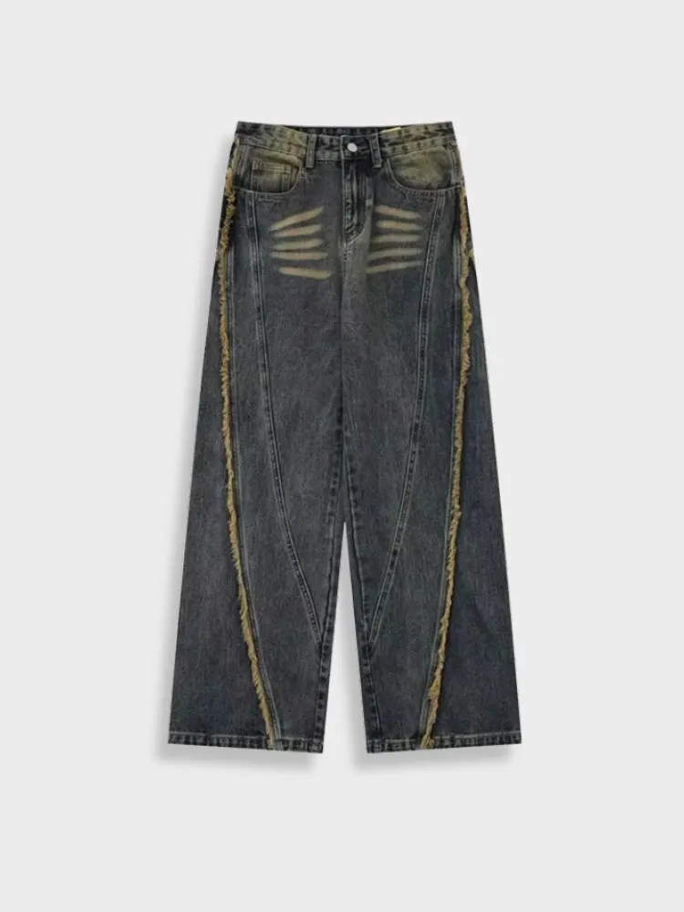 DCRB Distressed Washed Denim Jeans
