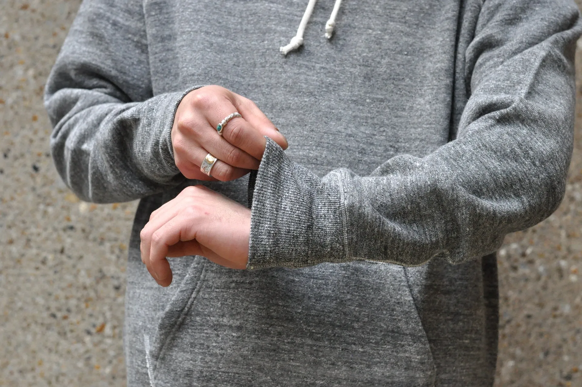 Denime X Warehouse Co Lot.262 10oz Loopwheeled Pull Over (Grey)