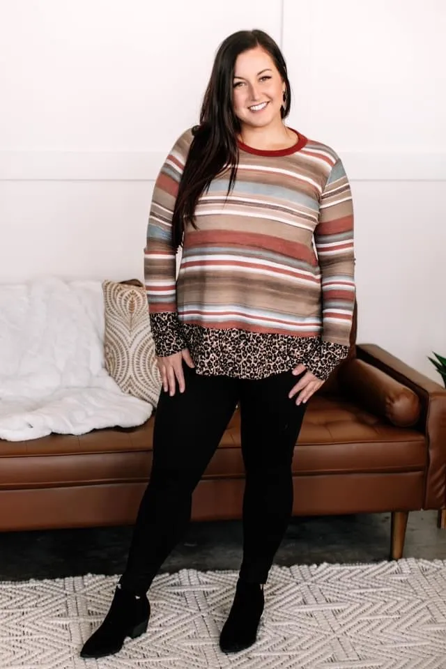 DIPPED IN LEOPARD TOP in store- sale