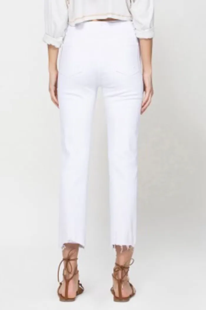 Distressed Straight Jeans