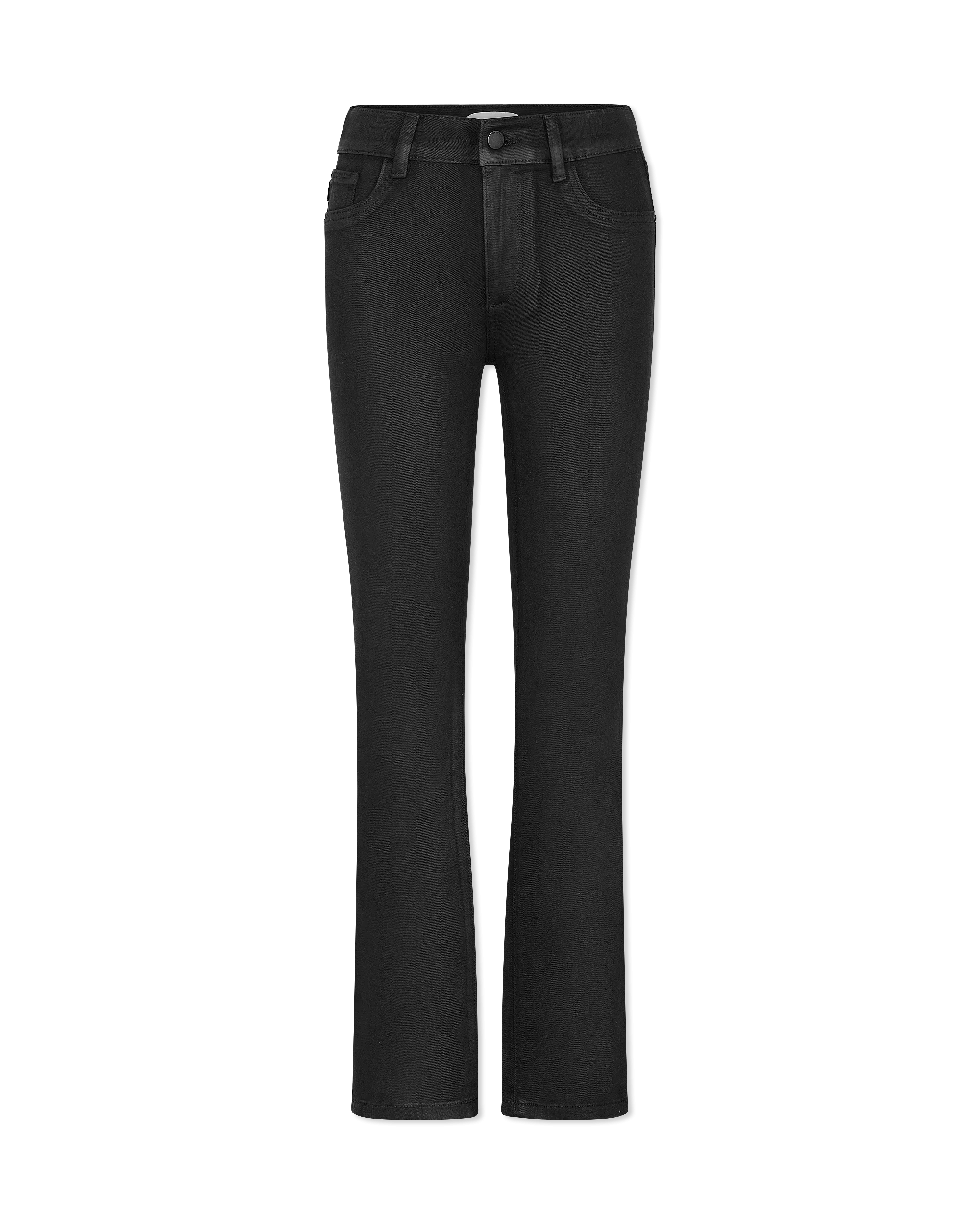 DL1961 Mara Straight Mid Rise Coated Jeans