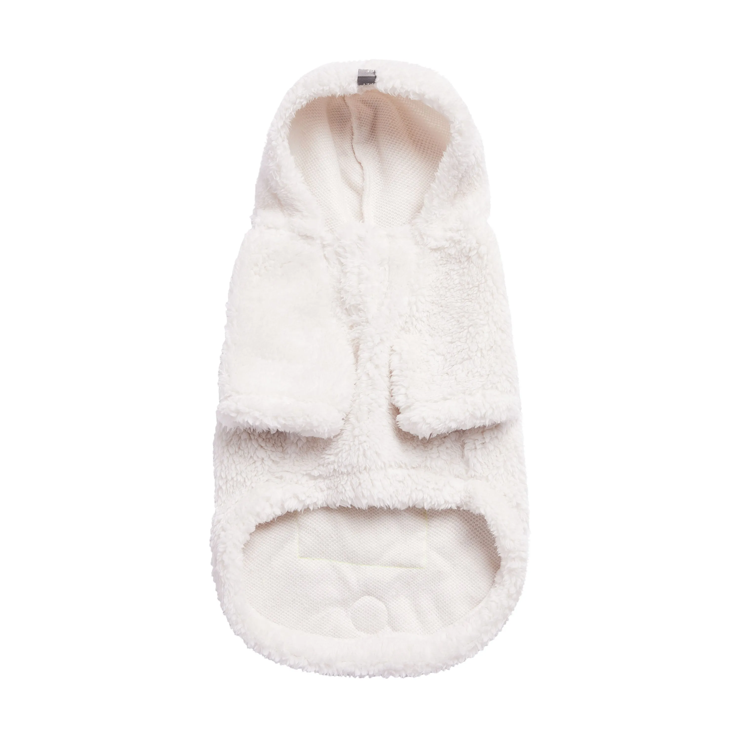 Dog Cozy Fleece Hoodie - White