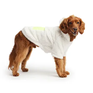 Dog Cozy Fleece Hoodie - White