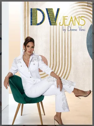 DONNA VINCI JEANS STYLE 8486,WHITE, 1 PC. JACKET