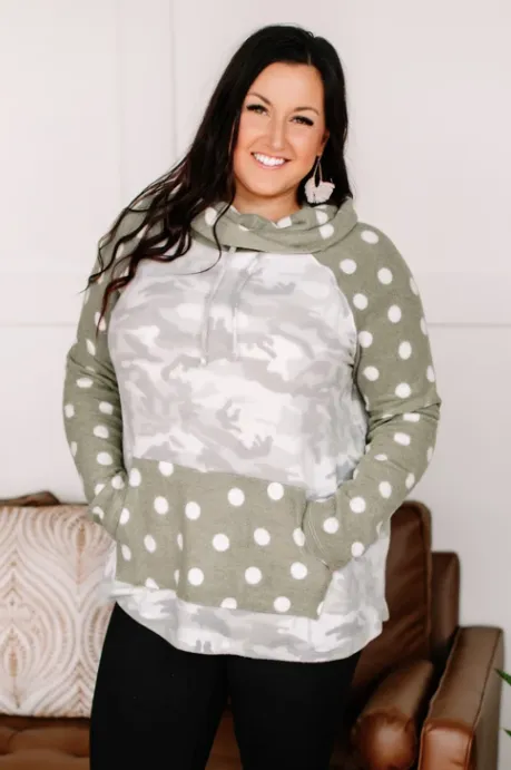 DON'T GIVEAWAY YOUR SPOT COWL NECK TOP- in store