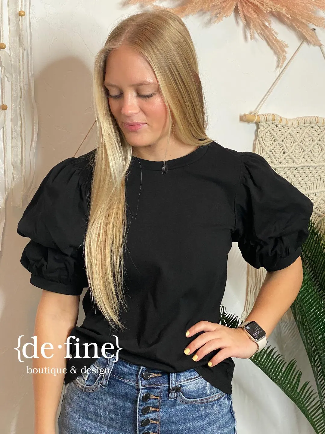 Double Bubble Sleeve Tee in 3 Colors