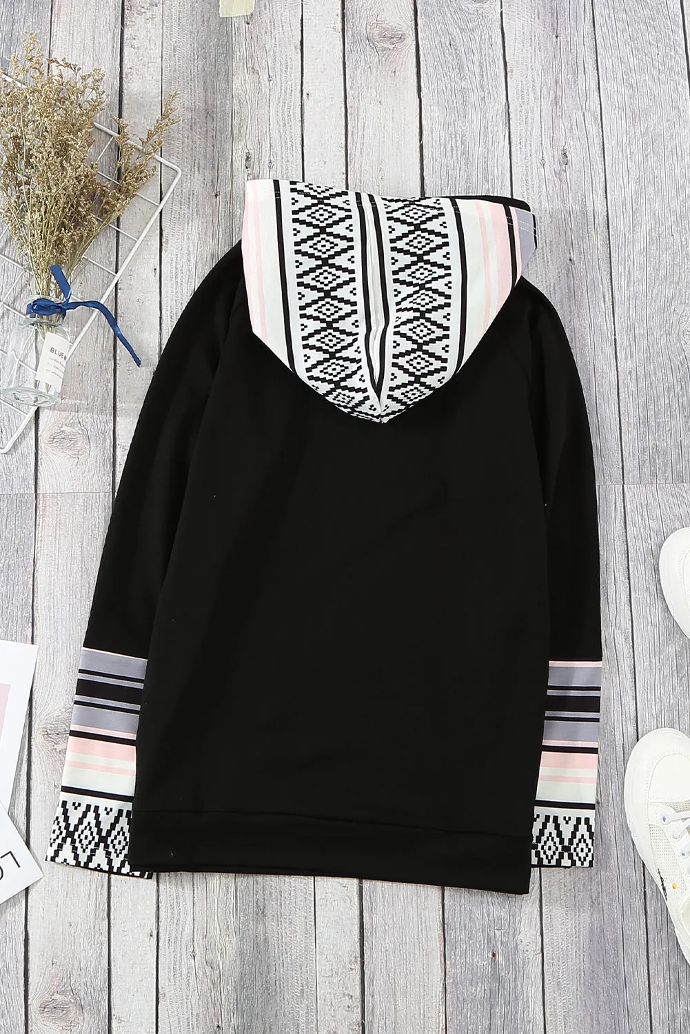 Double Hoods Thumb Hole Hoodie